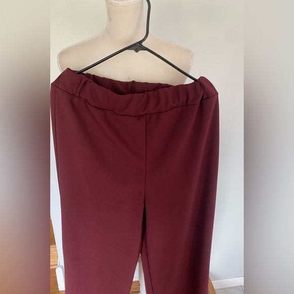 Women modest burgundy cardigan and pant set L/XL - Picture 9 of 9